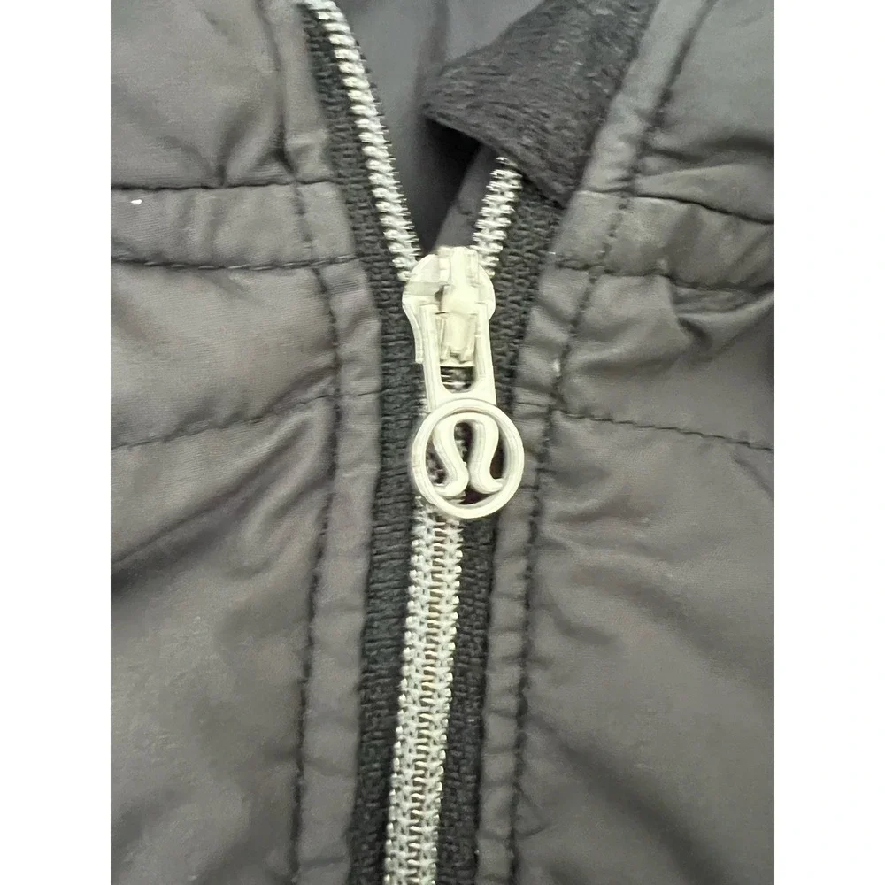 Lululemon Black Puffy Windbreaker Removable Hood Size 8